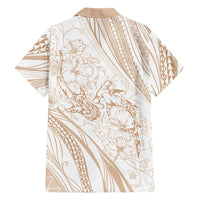 Sharks Couple Dreamy Polynesians Floral Sea Family Matching Puletasi and Hawaiian Shirt Hazel - Polynesian Pride