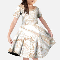 Sharks Couple Dreamy Polynesians Floral Sea Family Matching Short Sleeve Bodycon Dress and Hawaiian Shirt Hazel - Polynesian Pride