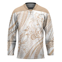 Sharks Couple Dreamy Polynesians Floral Sea Hockey Jersey Hazel - Polynesian Pride