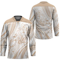 Sharks Couple Dreamy Polynesians Floral Sea Hockey Jersey Hazel - Polynesian Pride