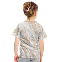 Sharks Couple Dreamy Polynesians Floral Sea Kid T Shirt Hazel - Polynesian Pride