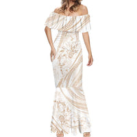 Sharks Couple Dreamy Polynesians Floral Sea Mermaid Dress Hazel LT7 - Polynesian Pride