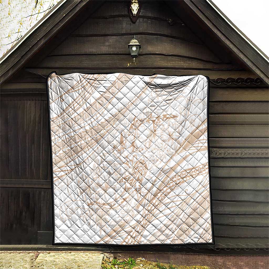 Sharks Couple Dreamy Polynesians Floral Sea Quilt Hazel - Polynesian Pride