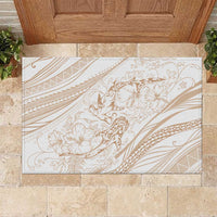 Sharks Couple Dreamy Polynesians Floral Sea Rubber Doormat Hazel LT7 Hazel - Polynesian Pride