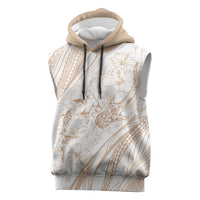 Sharks Couple Dreamy Polynesians Floral Sea Sleeveless Hoodie Hazel - Polynesian Pride