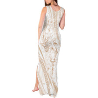 Sharks Couple Dreamy Polynesians Floral Sea Tank Maxi Dress Hazel LT7 - Polynesian Pride
