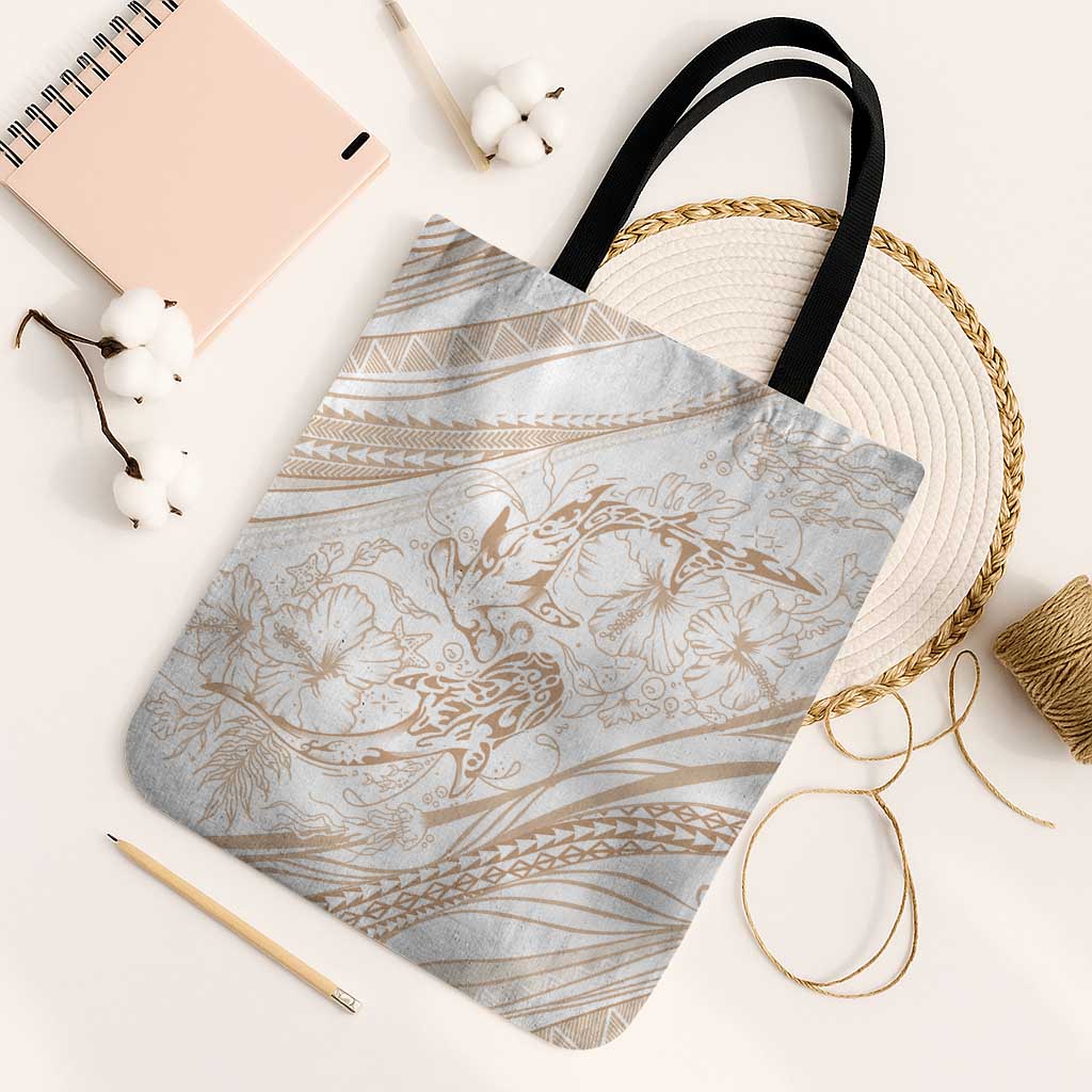 Sharks Couple Dreamy Polynesians Floral Sea Tote Bag Hazel - Polynesian Pride