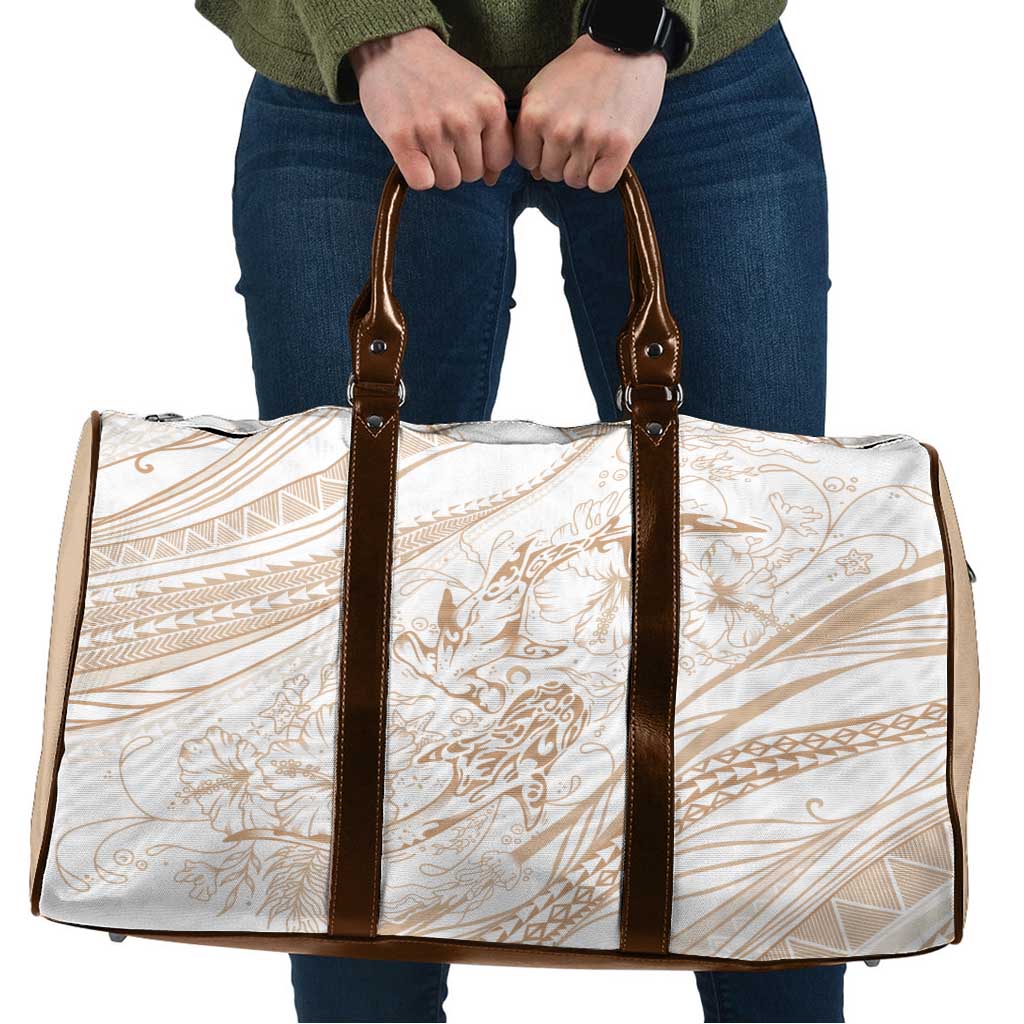 Sharks Couple Dreamy Polynesians Floral Sea Travel Bag Hazel - Polynesian Pride