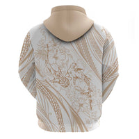 Sharks Couple Dreamy Polynesians Floral Sea Zip Hoodie Hazel LT7 - Polynesian Pride