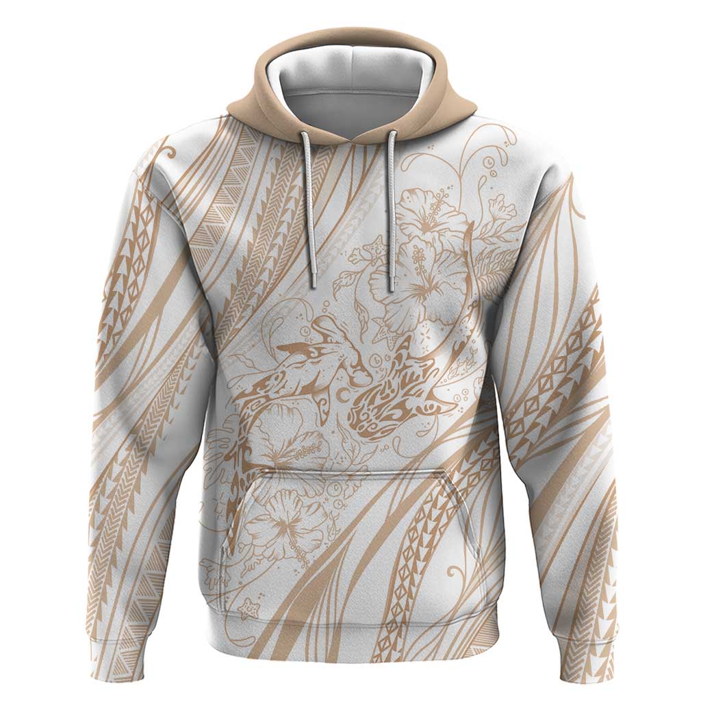 Sharks Couple Dreamy Polynesians Floral Sea Zip Hoodie Hazel LT7 Pullover Hoodie Hazel - Polynesian Pride