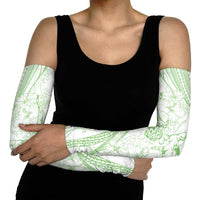 Sharks Couple Dreamy Polynesians Floral Sea Arm Sleeves Emerald LT7 - Polynesian Pride