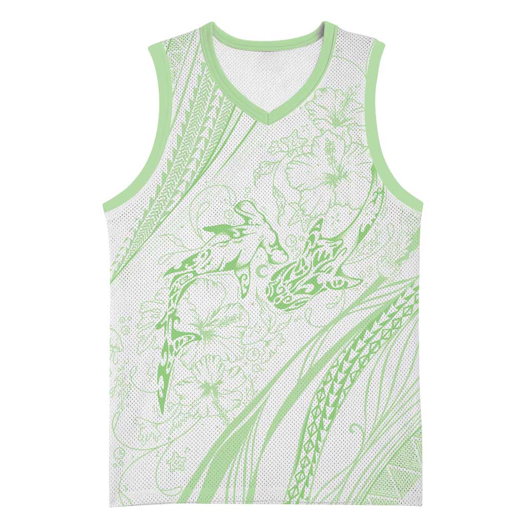Sharks Couple Dreamy Polynesians Floral Sea Basketball Jersey Emerald LT7 Unisex Emerald - Polynesian Pride