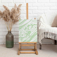 Sharks Couple Dreamy Polynesians Floral Sea Canvas Wall Art Emerald LT7 - Polynesian Pride