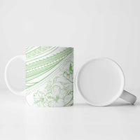 Sharks Couple Dreamy Polynesians Floral Sea Ceramic Mug Emerald LT7 - Polynesian Pride