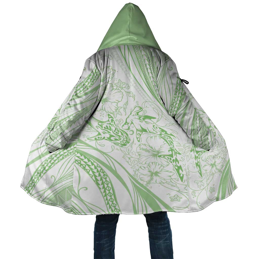 Sharks Couple Dreamy Polynesians Floral Sea Cloak Emerald LT7 Unisex Emerald - Polynesian Pride