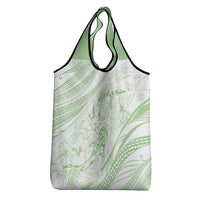 Sharks Couple Dreamy Polynesians Floral Sea Grocery Bag Emerald - Polynesian Pride