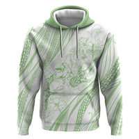 Sharks Couple Dreamy Polynesians Floral Sea Hoodie Emerald - Polynesian Pride