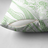 Sharks Couple Dreamy Polynesians Floral Sea Pillow Cover Emerald - Polynesian Pride