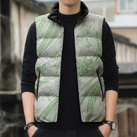 Sharks Couple Dreamy Polynesians Floral Sea Sleeveless Puffer Jacket Emerald LT7 - Polynesian Pride