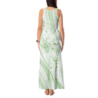 Sharks Couple Dreamy Polynesians Floral Sea Tank Maxi Dress Emerald LT7 - Polynesian Pride
