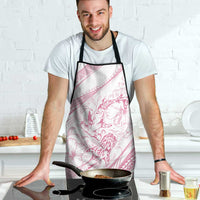 Sharks Couple Dreamy Polynesians Floral Sea Apron Pink - Polynesian Pride