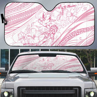 Sharks Couple Dreamy Polynesians Floral Sea Auto Sun Shade Pink LT7 Pink - Polynesian Pride