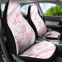 Sharks Couple Dreamy Polynesians Floral Sea Car Seat Cover Pink - Polynesian Pride