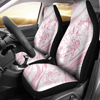 Sharks Couple Dreamy Polynesians Floral Sea Car Seat Cover Pink - Polynesian Pride