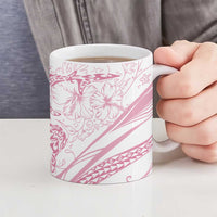 Sharks Couple Dreamy Polynesians Floral Sea Ceramic Mug Pink LT7 - Polynesian Pride