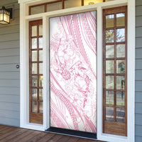 Sharks Couple Dreamy Polynesians Floral Sea Door Cover Pink LT7 - Polynesian Pride