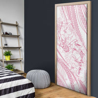 Sharks Couple Dreamy Polynesians Floral Sea Door Cover Pink LT7 - Polynesian Pride