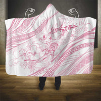 Sharks Couple Dreamy Polynesians Floral Sea Hooded Blanket Pink LT7 - Polynesian Pride