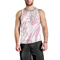 Sharks Couple Dreamy Polynesians Floral Sea Men Tank Top Pink LT7 - Polynesian Pride