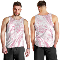 Sharks Couple Dreamy Polynesians Floral Sea Men Tank Top Pink LT7 - Polynesian Pride