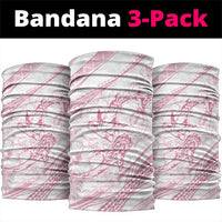 Sharks Couple Dreamy Polynesians Floral Sea Neck Gaiter Pink LT7 package One Size: 25*50cm Pink - Polynesian Pride