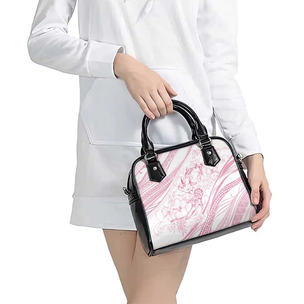 Sharks Couple Dreamy Polynesians Floral Sea Shoulder Handbag Pink LT7 - Polynesian Pride