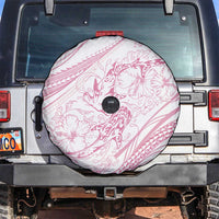 Sharks Couple Dreamy Polynesians Floral Sea Spare Tire Cover Pink - Polynesian Pride