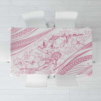 Sharks Couple Dreamy Polynesians Floral Sea Tablecloth Pink LT7 Pink - Polynesian Pride
