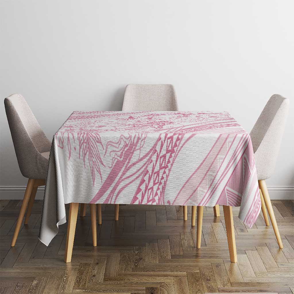Sharks Couple Dreamy Polynesians Floral Sea Tablecloth Pink LT7 - Polynesian Pride