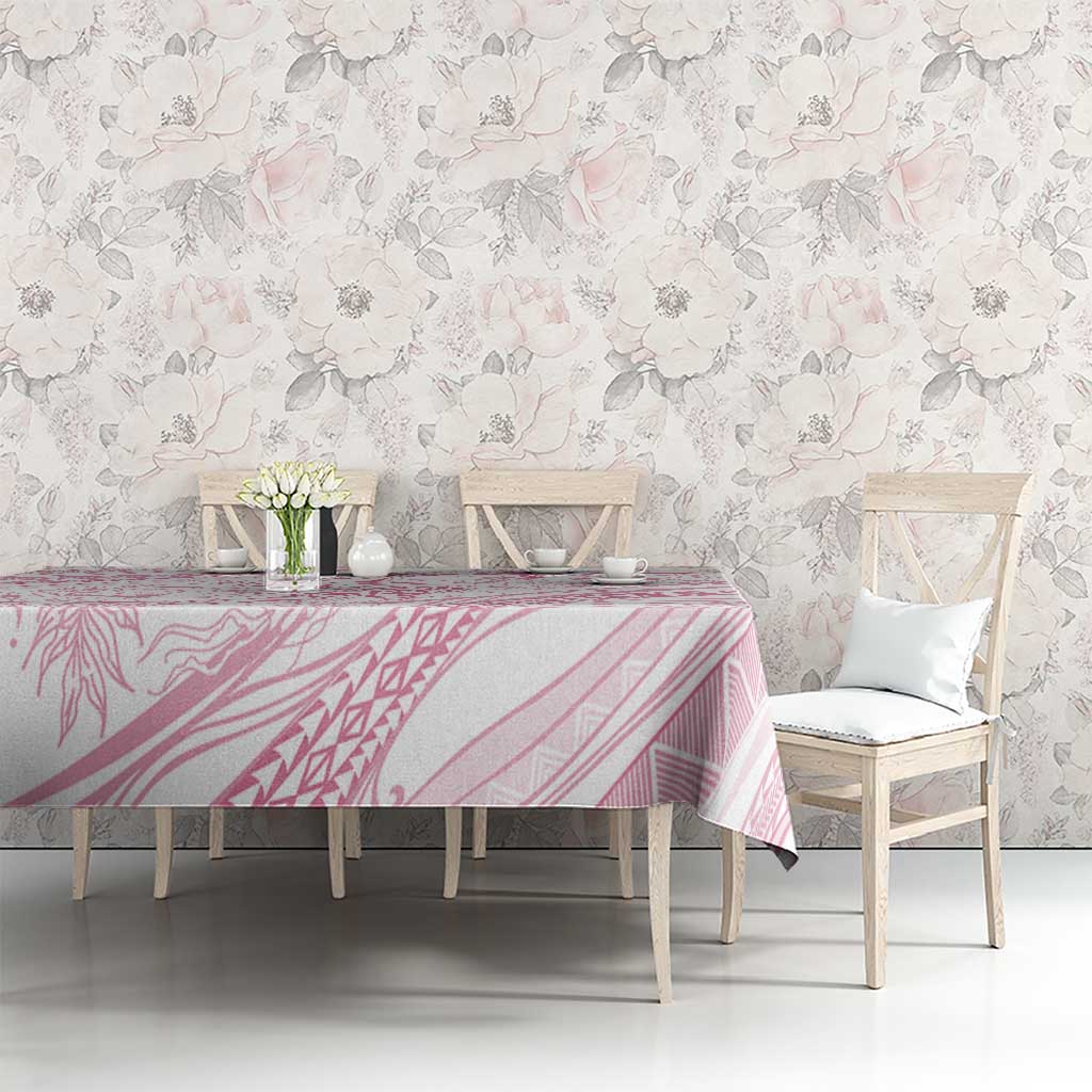 Sharks Couple Dreamy Polynesians Floral Sea Tablecloth Pink LT7 - Polynesian Pride