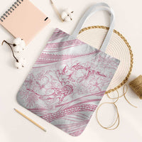 Sharks Couple Dreamy Polynesians Floral Sea Tote Bag Pink - Polynesian Pride