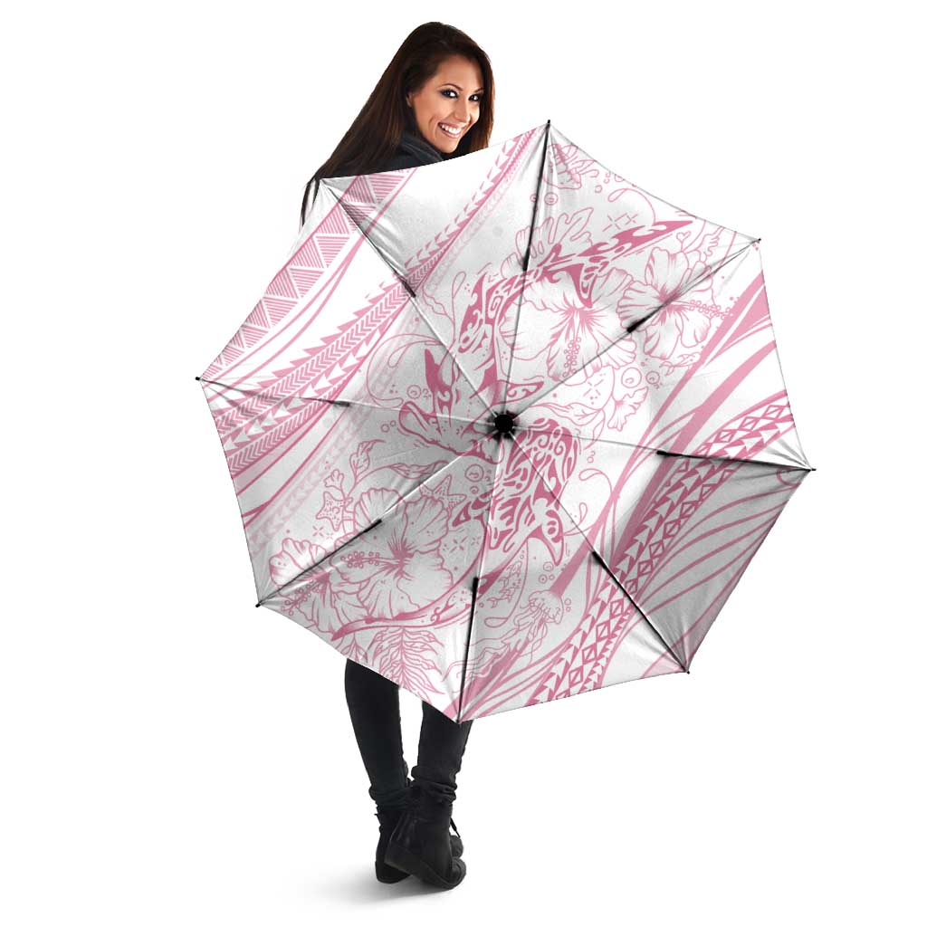 Sharks Couple Dreamy Polynesians Floral Sea Umbrella Pink LT7 - Polynesian Pride