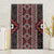 Red Tukutuku Pattern Aotearoa Canvas Wall Art Niho Taniwha and Puhoro Motifs