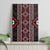 Red Tukutuku Pattern Aotearoa Canvas Wall Art Niho Taniwha and Puhoro Motifs