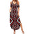 Red Tukutuku Pattern Aotearoa Family Matching Summer Maxi Dress and Hawaiian Shirt Niho Taniwha and Puhoro Motifs