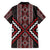 Red Tukutuku Pattern Aotearoa Hawaiian Shirt Niho Taniwha and Puhoro Motifs