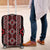 Red Tukutuku Pattern Aotearoa Luggage Cover Niho Taniwha and Puhoro Motifs