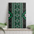 Jade Tukutuku Pattern Aotearoa Canvas Wall Art Niho Taniwha and Puhoro Motifs