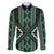 Jade Tukutuku Pattern Aotearoa Family Matching Off Shoulder Maxi Dress and Hawaiian Shirt Niho Taniwha and Puhoro Motifs