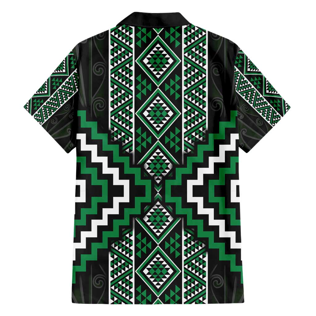 Jade Tukutuku Pattern Aotearoa Hawaiian Shirt Niho Taniwha and Puhoro Motifs LT7 - Polynesian Pride